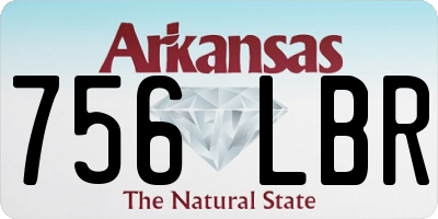 AR license plate 756LBR
