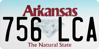 AR license plate 756LCA