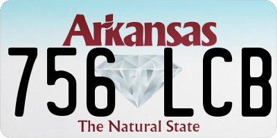 AR license plate 756LCB