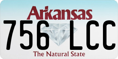 AR license plate 756LCC