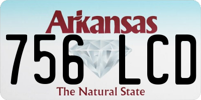 AR license plate 756LCD
