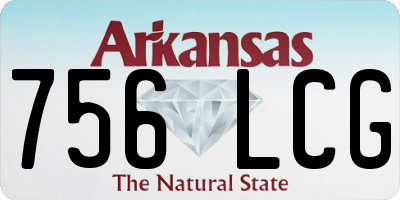 AR license plate 756LCG