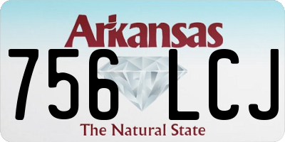 AR license plate 756LCJ