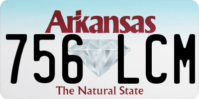 AR license plate 756LCM