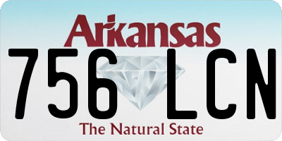 AR license plate 756LCN