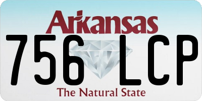 AR license plate 756LCP