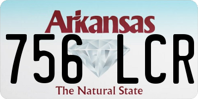AR license plate 756LCR