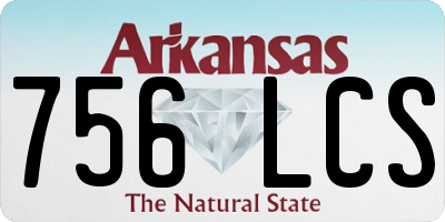 AR license plate 756LCS