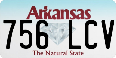 AR license plate 756LCV