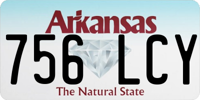 AR license plate 756LCY