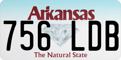 AR license plate 756LDB
