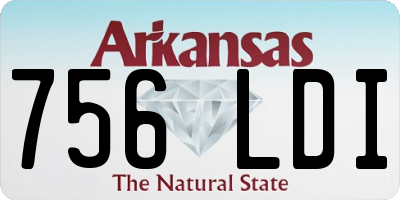 AR license plate 756LDI