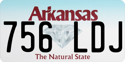 AR license plate 756LDJ