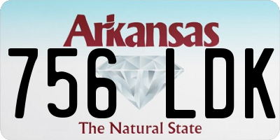 AR license plate 756LDK