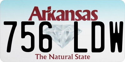 AR license plate 756LDW