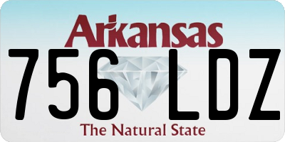 AR license plate 756LDZ