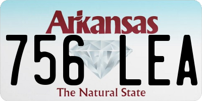 AR license plate 756LEA