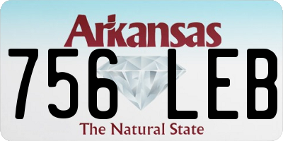 AR license plate 756LEB