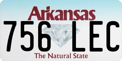 AR license plate 756LEC