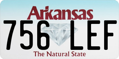 AR license plate 756LEF