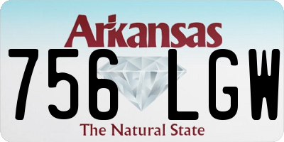 AR license plate 756LGW