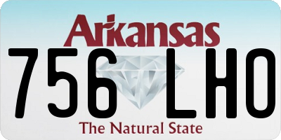 AR license plate 756LHO