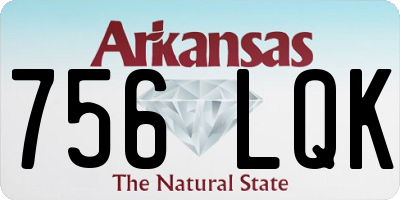 AR license plate 756LQK