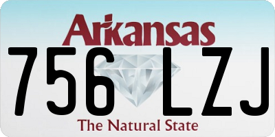 AR license plate 756LZJ
