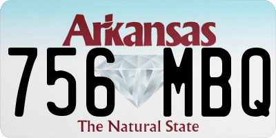 AR license plate 756MBQ