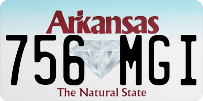AR license plate 756MGI