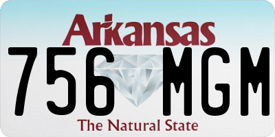 AR license plate 756MGM