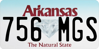 AR license plate 756MGS