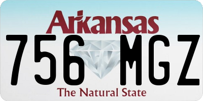 AR license plate 756MGZ