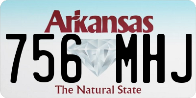 AR license plate 756MHJ