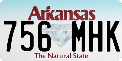 AR license plate 756MHK
