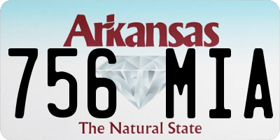 AR license plate 756MIA