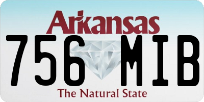 AR license plate 756MIB