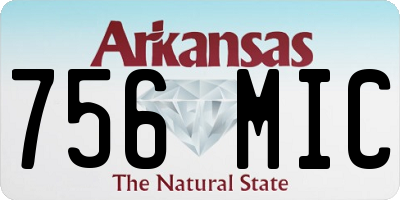AR license plate 756MIC