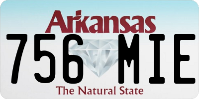 AR license plate 756MIE