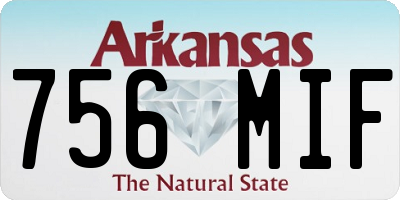 AR license plate 756MIF