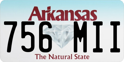 AR license plate 756MII