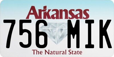 AR license plate 756MIK