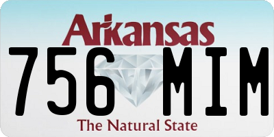 AR license plate 756MIM