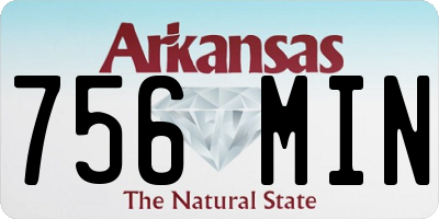 AR license plate 756MIN