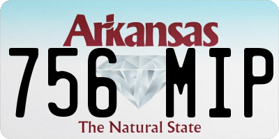 AR license plate 756MIP