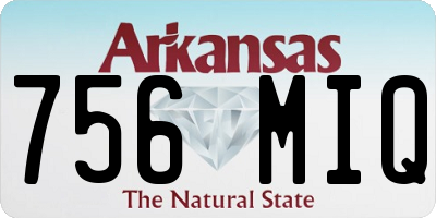 AR license plate 756MIQ