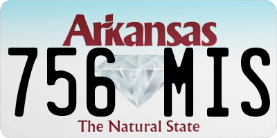 AR license plate 756MIS