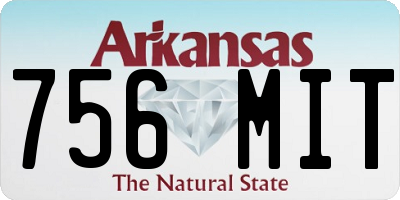 AR license plate 756MIT