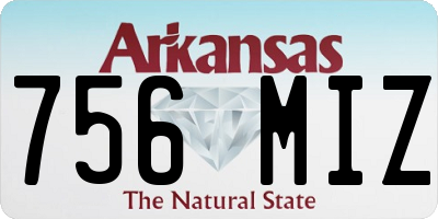 AR license plate 756MIZ