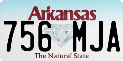 AR license plate 756MJA